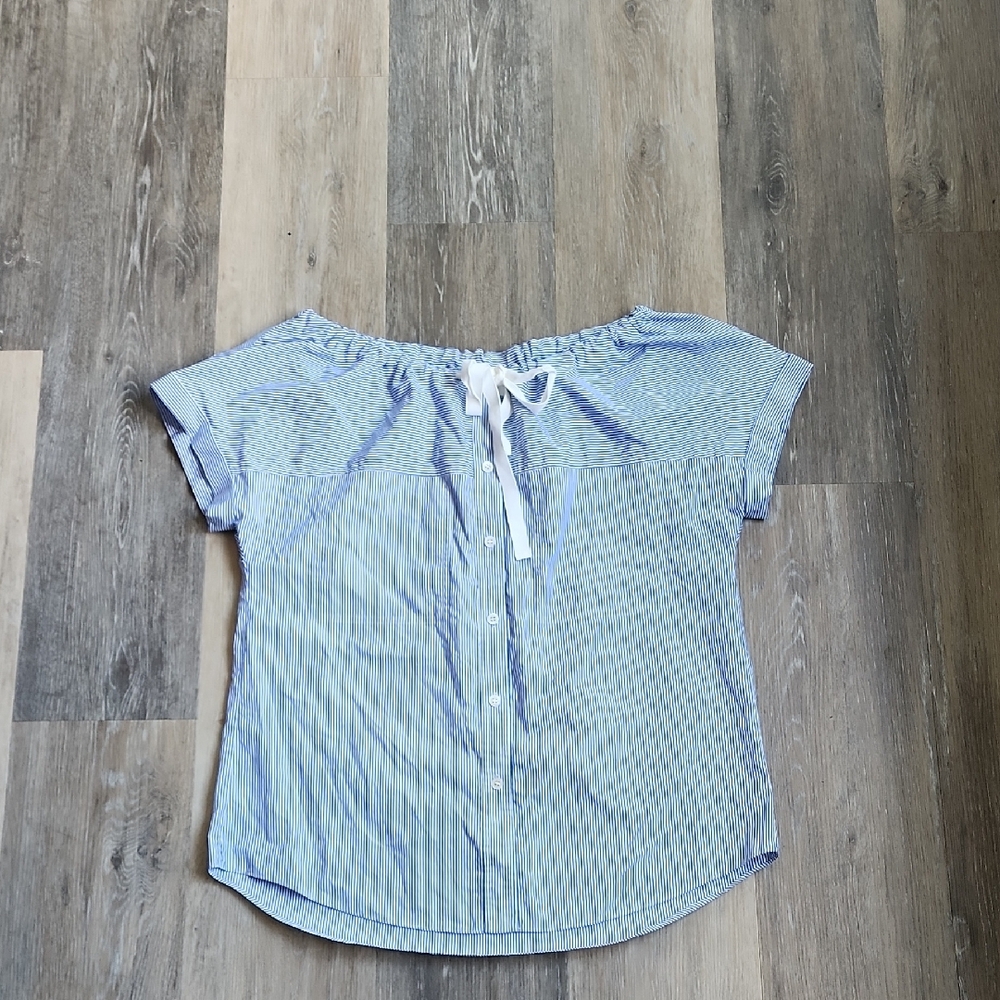Theory Blue Striped Women's Top